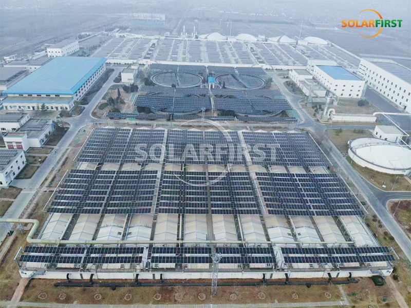 1.9MWp Flexible Sewage Plant Mounting in China