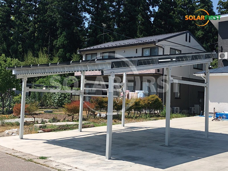 640KWp Aluminum Alloy PV Carport Solution in Japan
