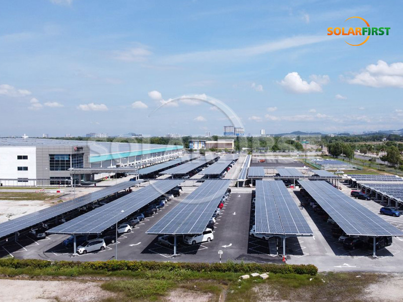 1.6MWp Cantilever BIPV Carport Solution in Malaysia