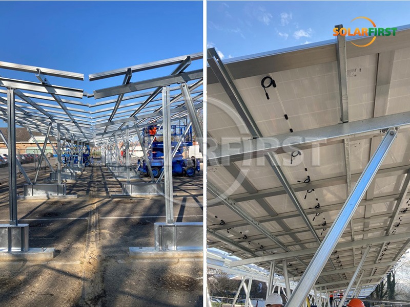 300KWp Steel PV Carport Solution in Sudbury