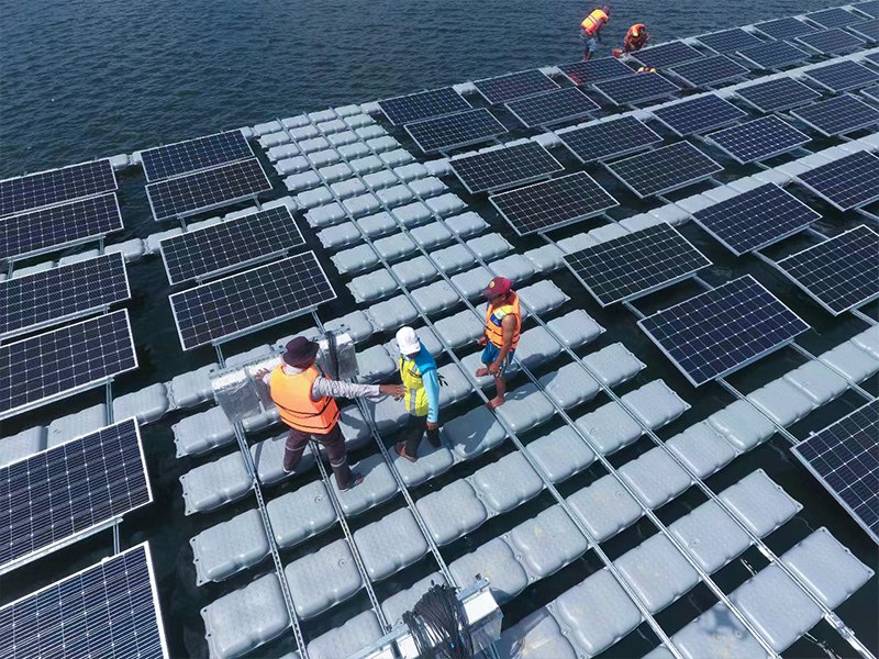 The First floating support project of Solar First Group in Indonesia has been successfully completed