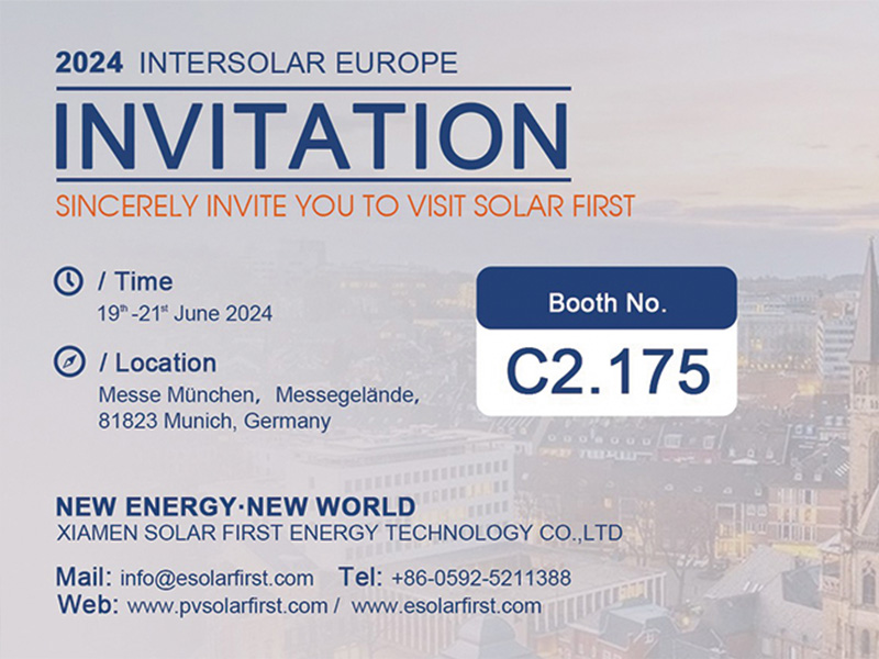 Exhibition Notice | Join Solar First at Intersolar Europe 2024