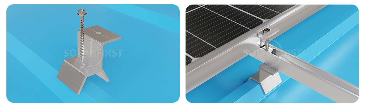 #Metal Roof Solar Panel Mounting Clamps