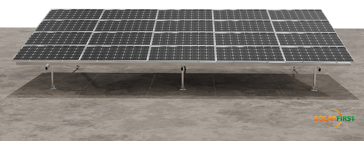 #aluminum concrete hybrid solar mounting system