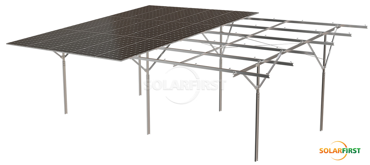 #ground ramming pile solar mounting systems